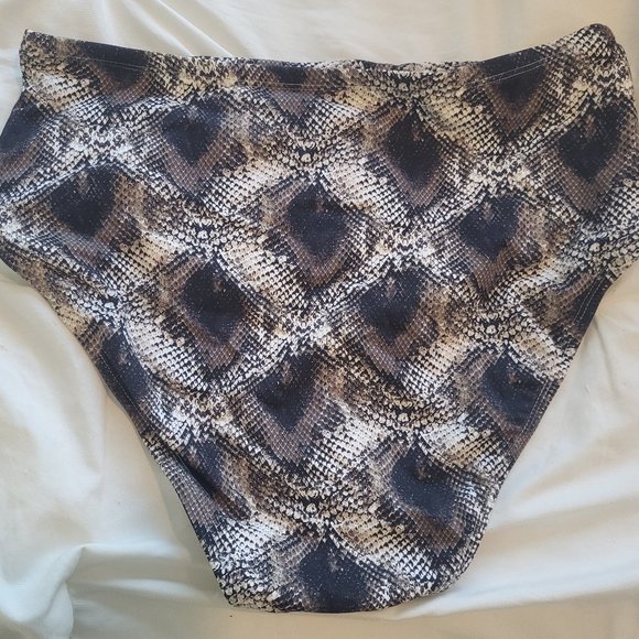 Bleu Rod Beattie Snakeskin Shirred High Waist Swim Bottom - Picture 2 of 3